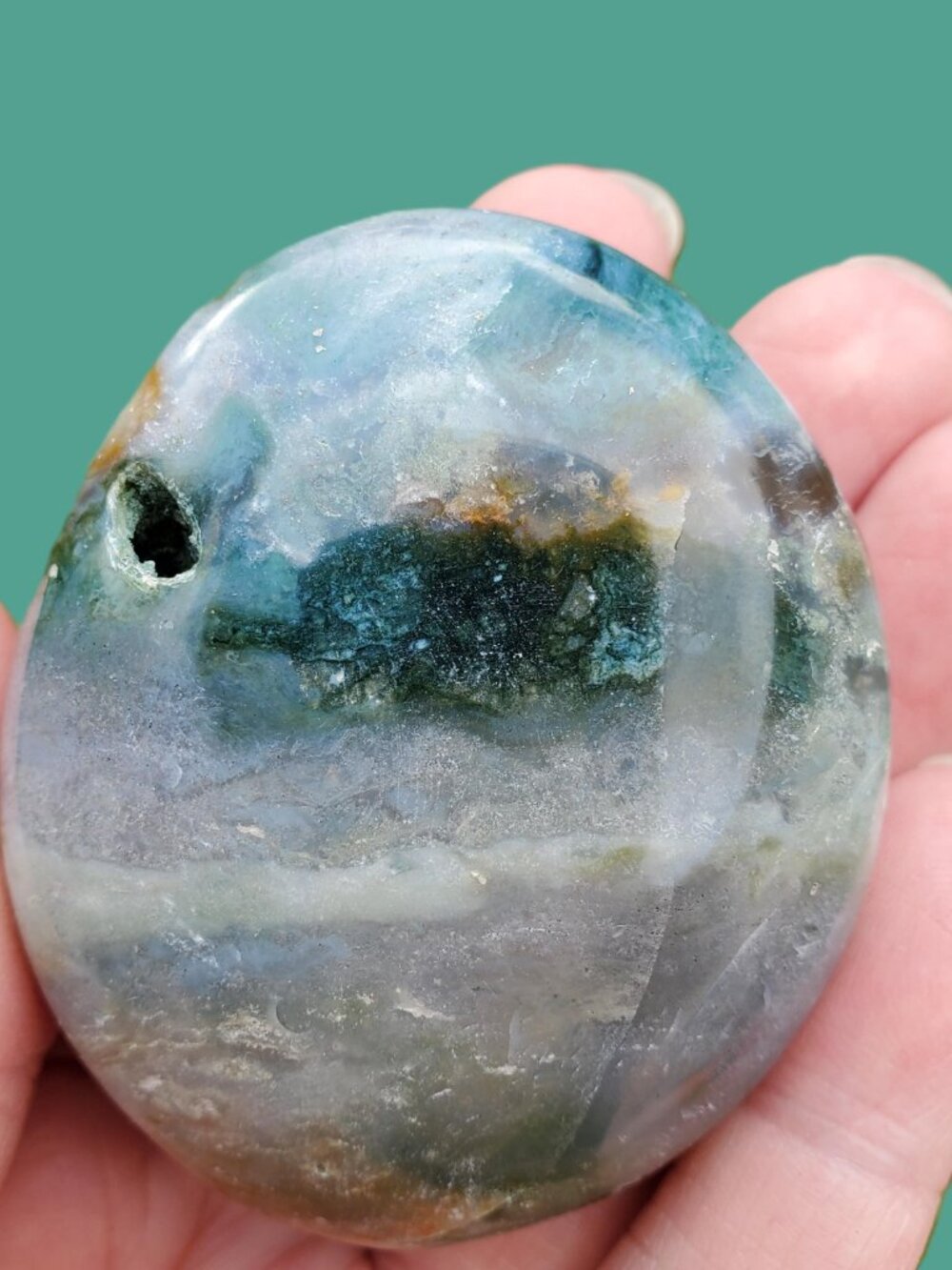 Ocean Jasper Palm Stone (OJ127)